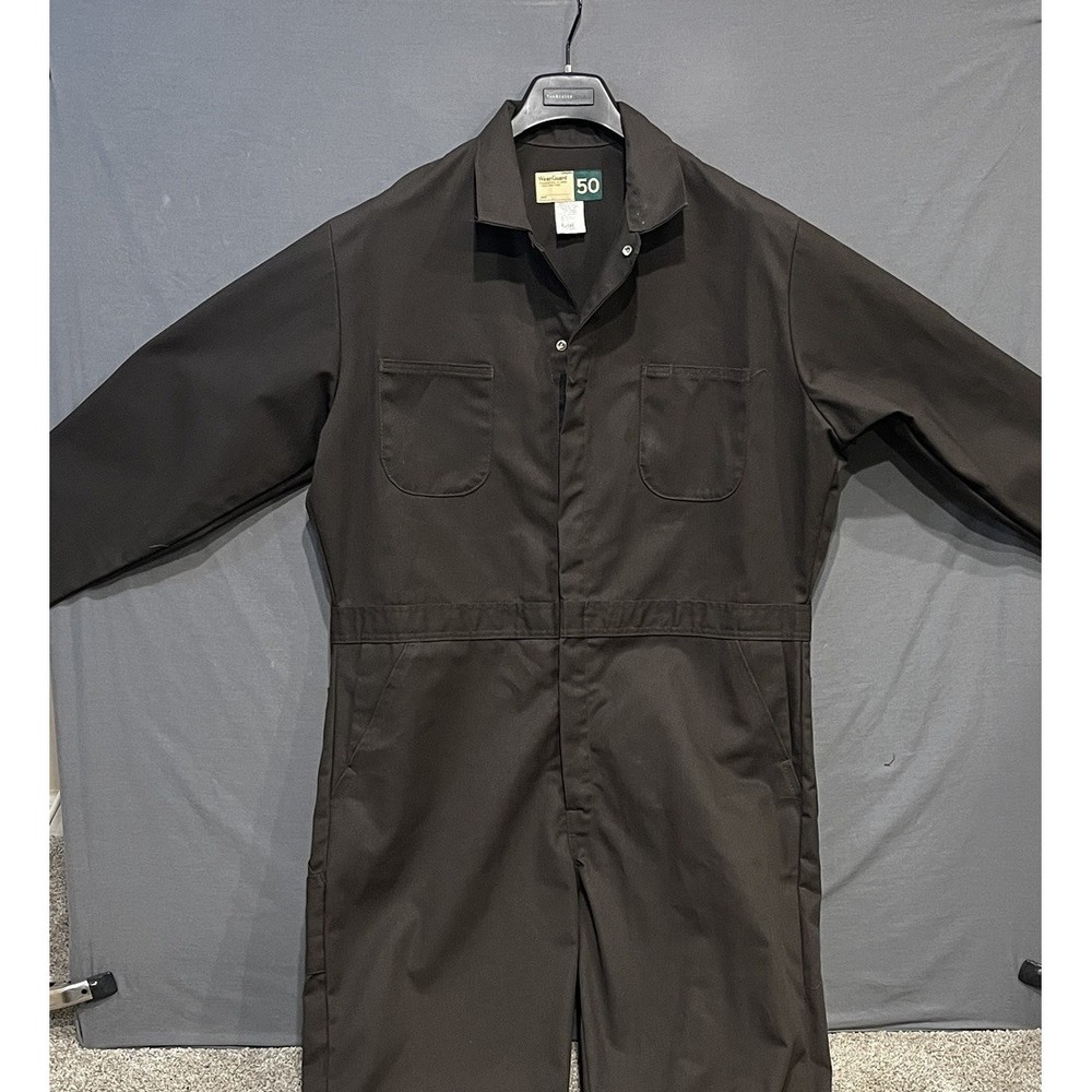 Wear Guard Coveralls Mens Size 50 Regular Brown Workwear Utility Zip Up